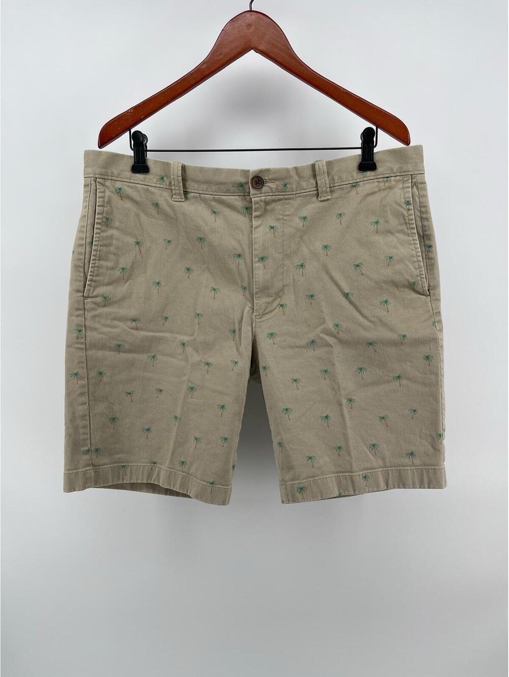 J.Crew Palm Tree Shorts Mens 36 Khaki 9” Inseam Summer Beach Casual Y2K‎